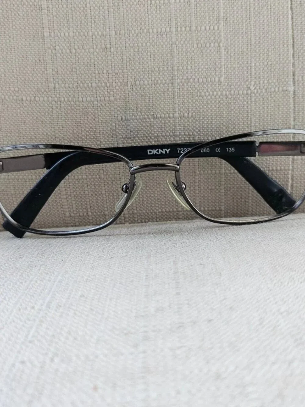 Vintage DKNY Eeyeglasses Frame Dark Gunmetal Tone Eyewear Glasses 7237S
